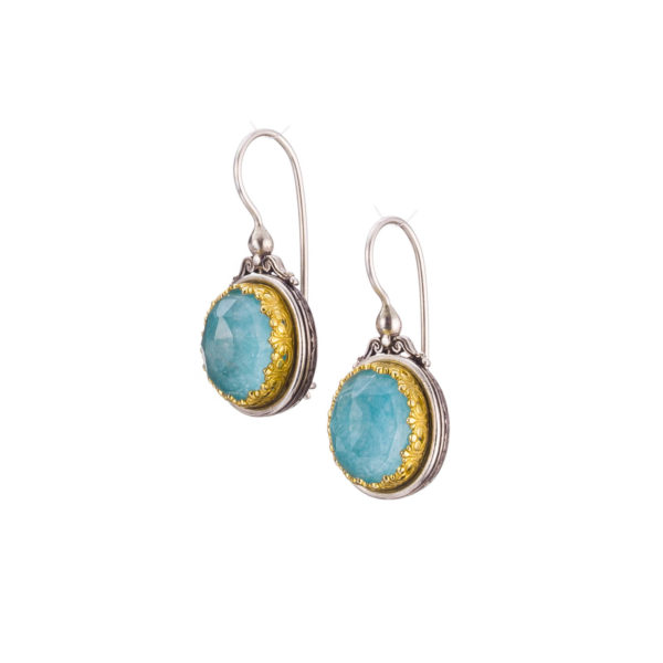 Colors Oval Small Earrings Sterling Silver 925 with Gold plated parts for Women’s - Image 2