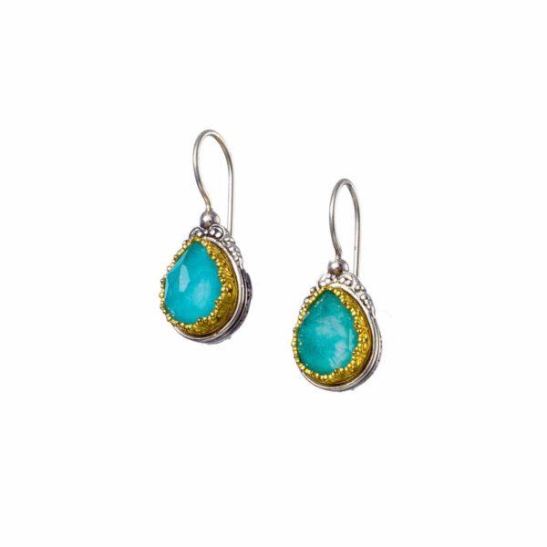 Colors Tear Small Earrings Sterling Silver 925 with Gold plated parts for Women’s