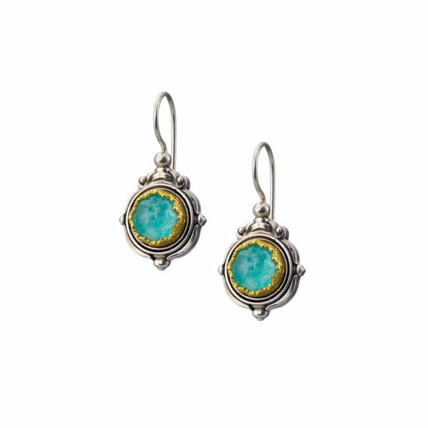 Colors Round Small Earrings Sterling Silver 925 with Gold plated parts for Women’s - Image 2