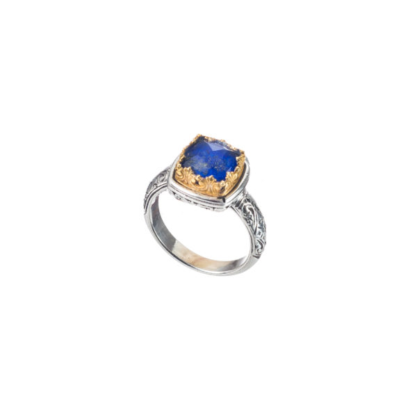 Square Color Ring Sterling Silver 925 with Gold Plated parts - Image 2