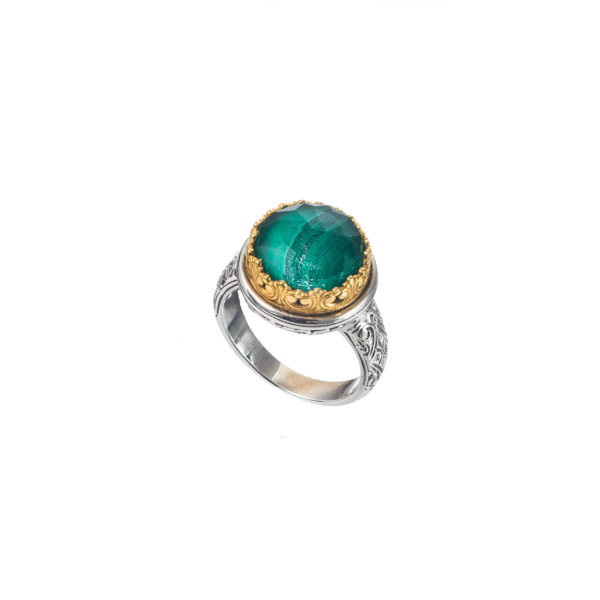 Round Color Ring Sterling Silver 925 with Gold Plated parts - Image 2