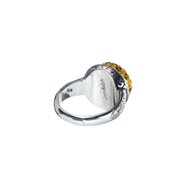 Round Color Ring Sterling Silver 925 with Gold Plated parts - Image 3