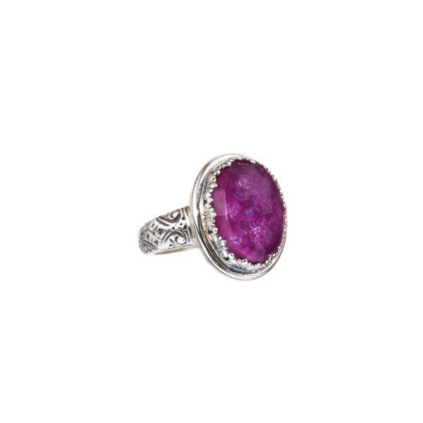 Color Oval Ring Sterling in Silver 925 - Image 2