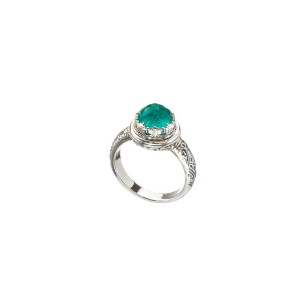 Color Round Ring in Sterling Silver 925 - Image 3