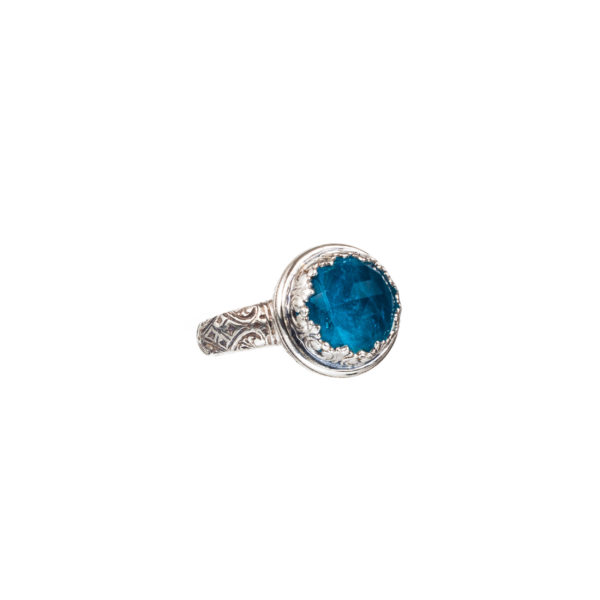 Color Round Ring in Sterling Silver 925