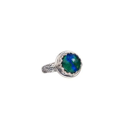 Color Round Ring in Sterling Silver 925