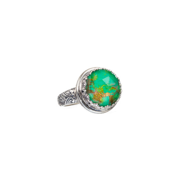 Color Round Ring in Sterling Silver 925