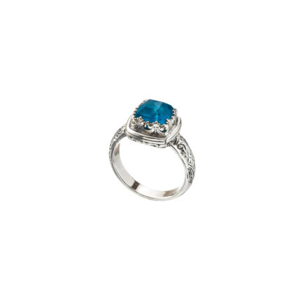 Color Square Ring in Sterling Silver 925