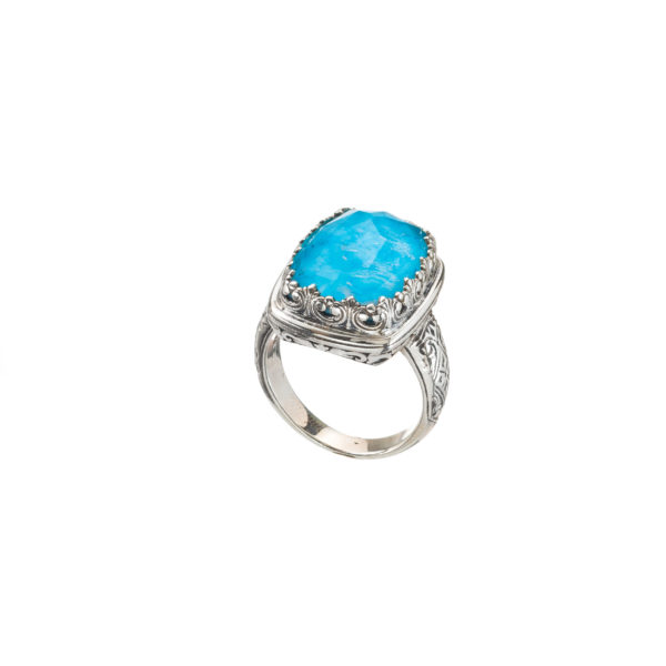 Rectangular Color Ring in Sterling Silver 925 - Image 2