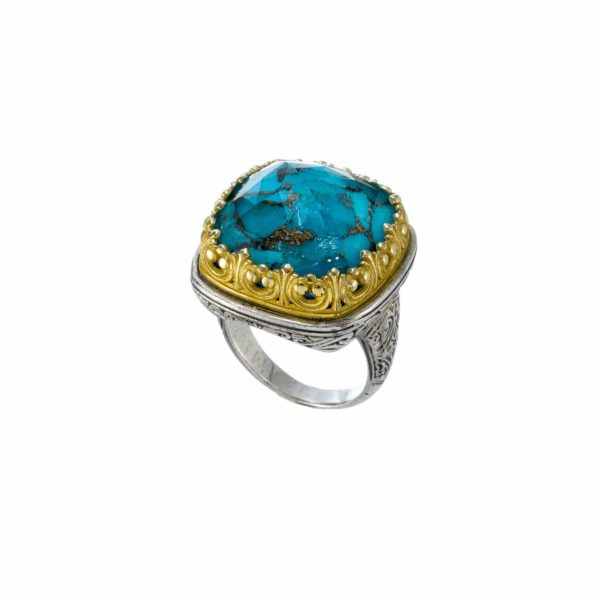 Square Color Ring Sterling Silver 925 with Gold Plated parts - Image 5