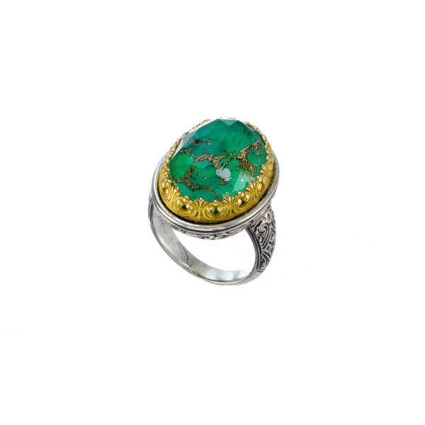 Oval Color Ring Sterling Silver 925 with Gold Plated parts - Image 3