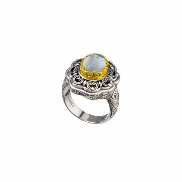 Round Color Ring Sterling Silver 925 with Gold Plated parts - Image 4