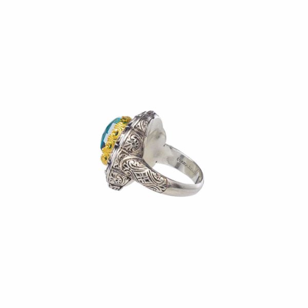 Oval Color Ring Sterling Silver 925 with Gold Plated parts - Image 6