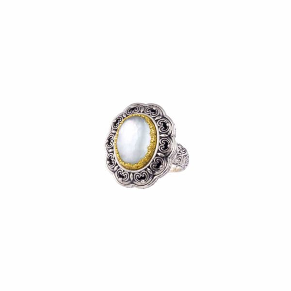 Oval Color Ring Sterling Silver 925 with Gold Plated parts - Image 3