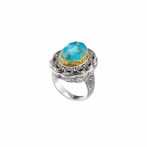 Oval Color Ring Sterling Silver 925 with Gold Plated parts - Image 7