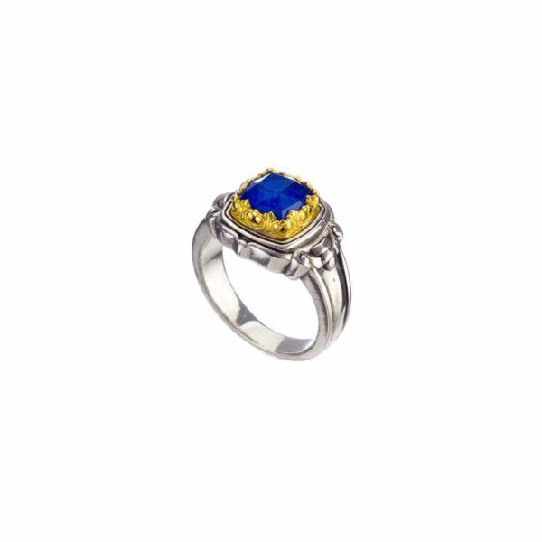 Square Color Ring Sterling Silver 925 with Gold Plated parts - Image 2