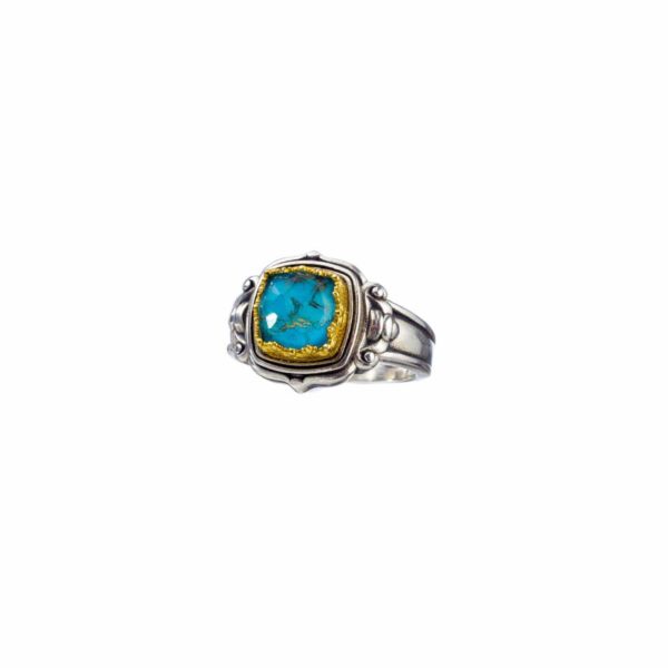 Square Color Ring Sterling Silver 925 with Gold Plated parts - Image 3