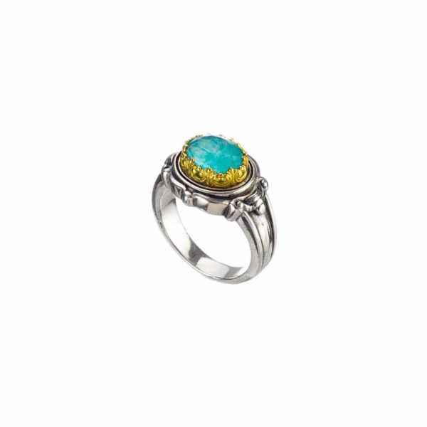 Round Color Ring Sterling Silver 925 with Gold Plated parts - Image 5