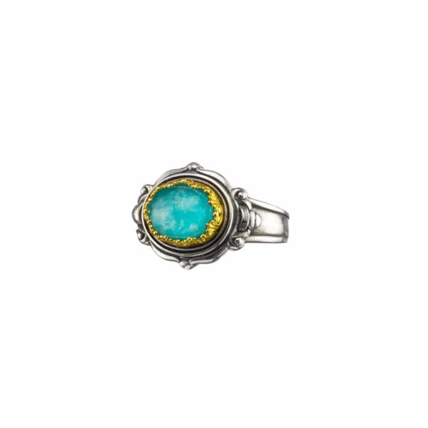 Round Color Ring Sterling Silver 925 with Gold Plated parts - Image 4