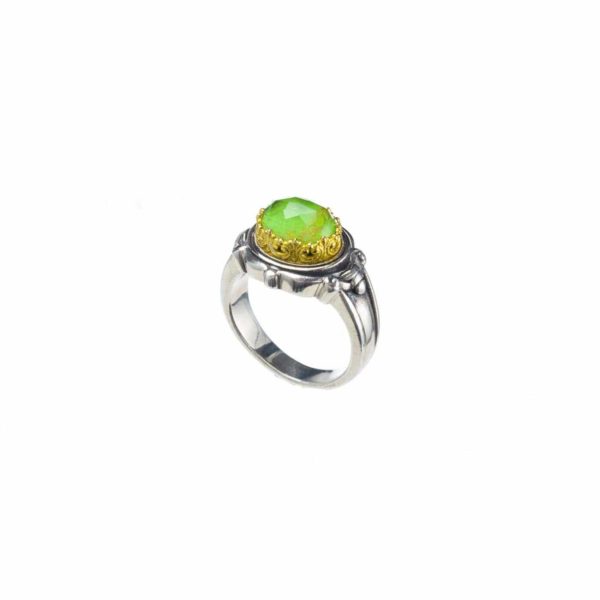 Round Color Ring Sterling Silver 925 with Gold Plated parts - Image 2