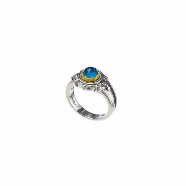 Round Color Ring Sterling Silver 925 with Gold Plated parts - Image 4