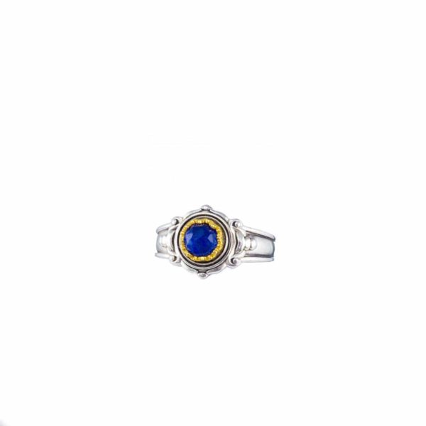 Round Color Ring Sterling Silver 925 with Gold Plated parts