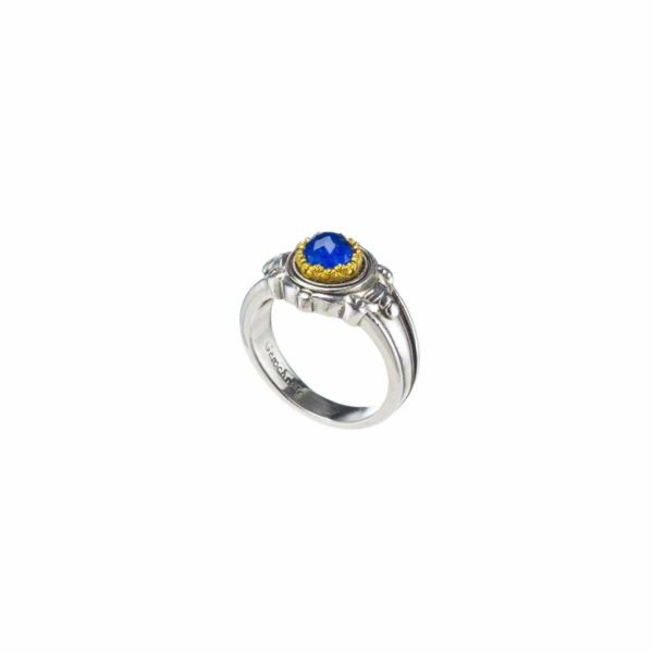 Round Color Ring Sterling Silver 925 with Gold Plated parts - Image 2