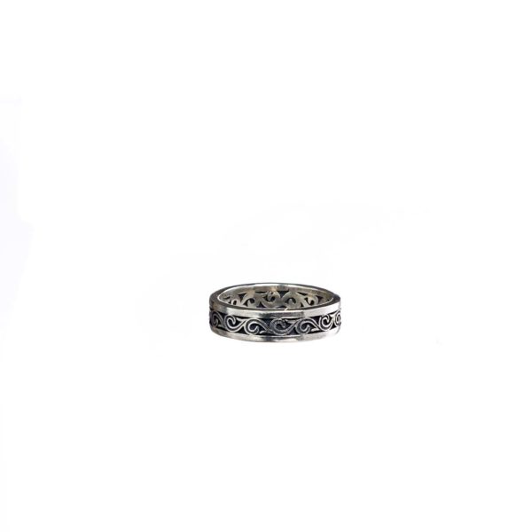 Wave Band Ring 4mm in Sterling Silver 925 - Image 2