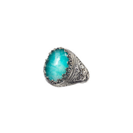 Oval Color Ring in Sterling Silver 925