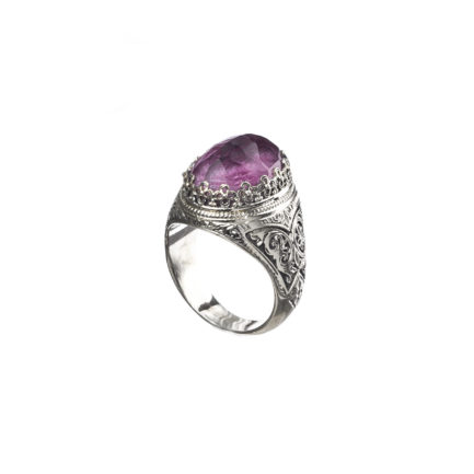 Oval Color Ring in Sterling Silver 925