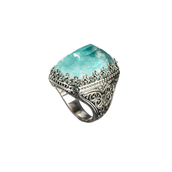 Rectangular Color Ring in Sterling Silver 925 - Image 2