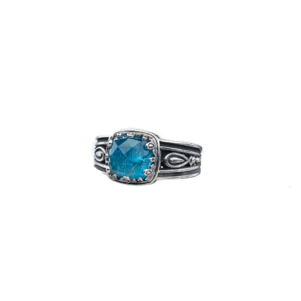 Color Square Ring in Sterling Silver 925 - Image 3