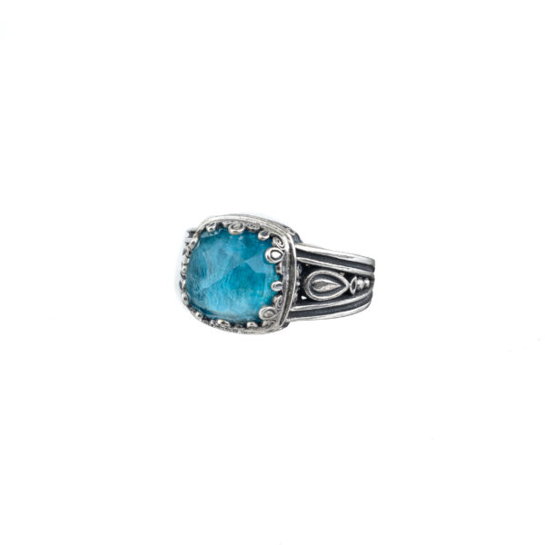 Color Square Ring in Sterling Silver 925 - Image 3