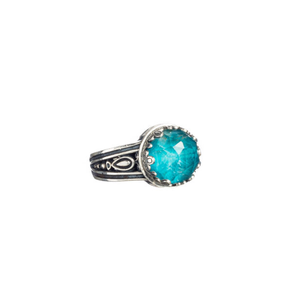 Color Round Ring in Sterling Silver 925 - Image 3