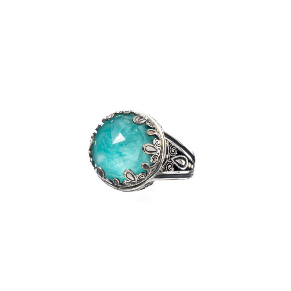 Color Round Ring in Sterling Silver 925 - Image 3