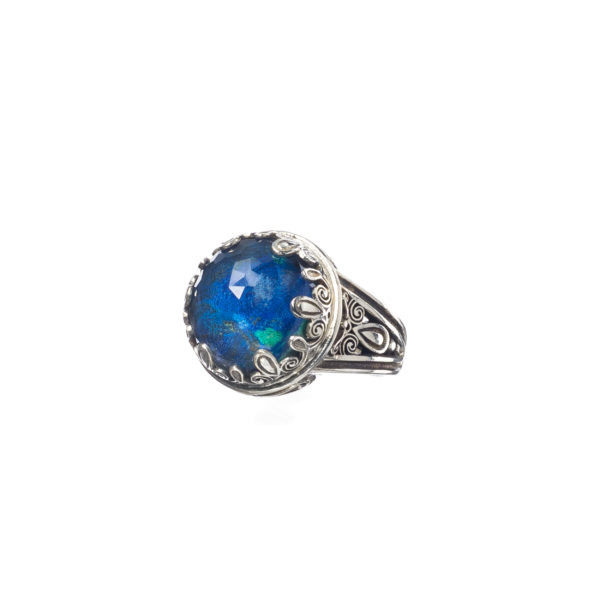 Color Round Ring in Sterling Silver 925
