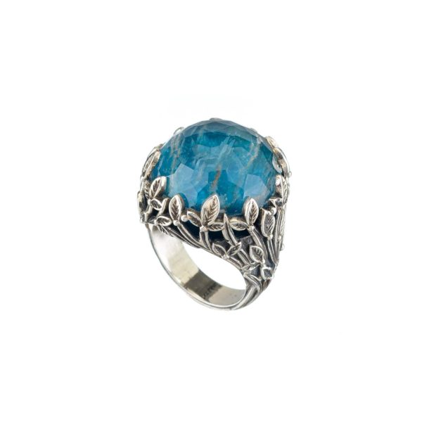 Cyclamen Ring Round Color in Sterling Silver 925 - Image 3