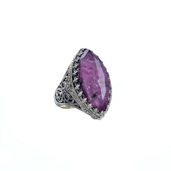 Color Navette Ring in Sterling Silver 925