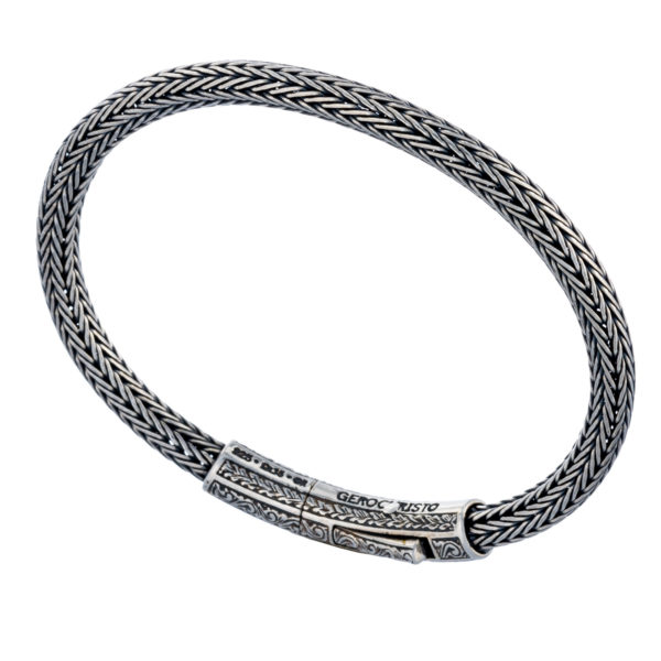 Men’s Bracelet Braided Handmade Chain 925 Sterling Silver 5mm - Image 3