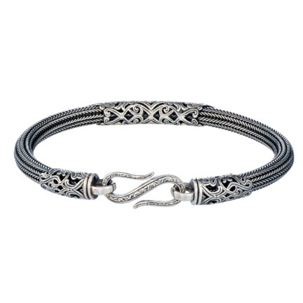 Men’s Braided Bracelet Handmade Chain 925 Sterling Silver 5mm