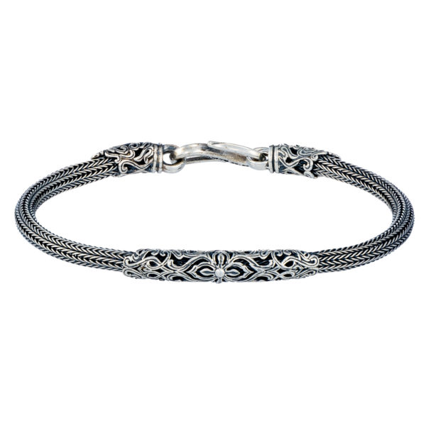 Men’s Bracelet Braided Handmade Chain 925 Sterling Silver 3.5mm - Image 2