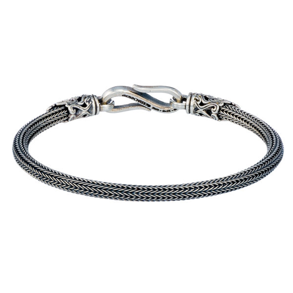 Men’s Bracelet Braided Handmade Chain 925 Sterling Silver 3.5mm - Image 2