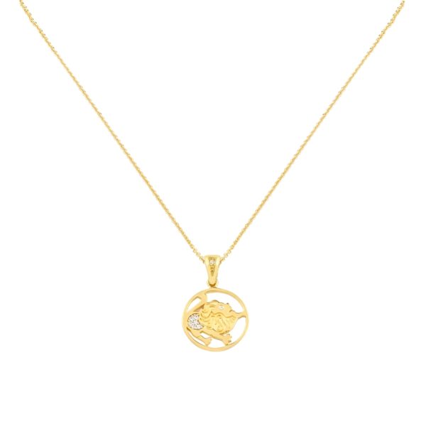 Leo Zodiac Gold sign Necklace Charms k14 - Image 2