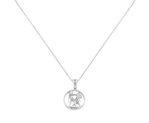 Gemini Zodiac Gold sign Necklace Charms k14