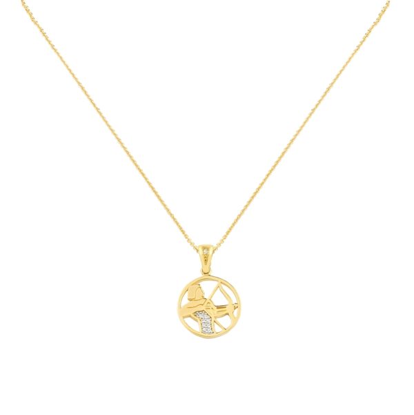 Sagittarius Zodiac Gold sign Necklace Charms k14 - Image 2