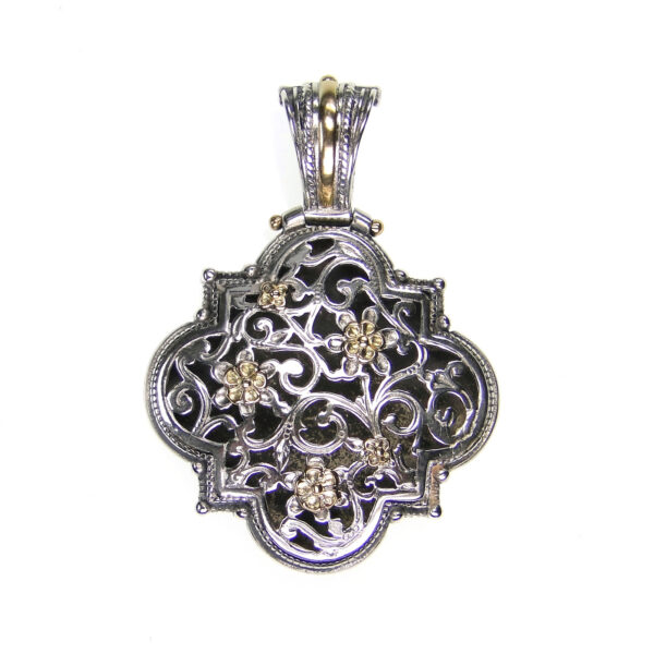 Garden Shadows pendant in k18 Gold and Silver 3057