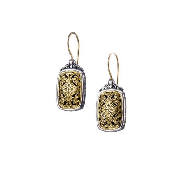 Mediterranean Earrings in k18 Yellow Gold and Sterling Silver 925