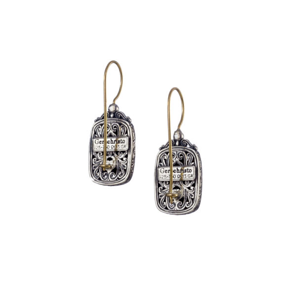 Mediterranean Earrings in k18 Yellow Gold and Sterling Silver 925