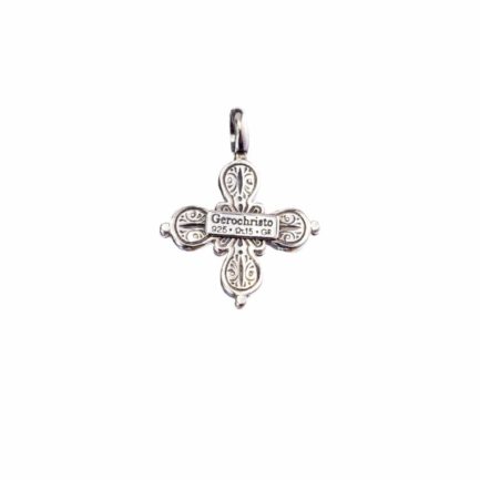 Byzantine Cross Pendant Pearls in Sterling Silver 925