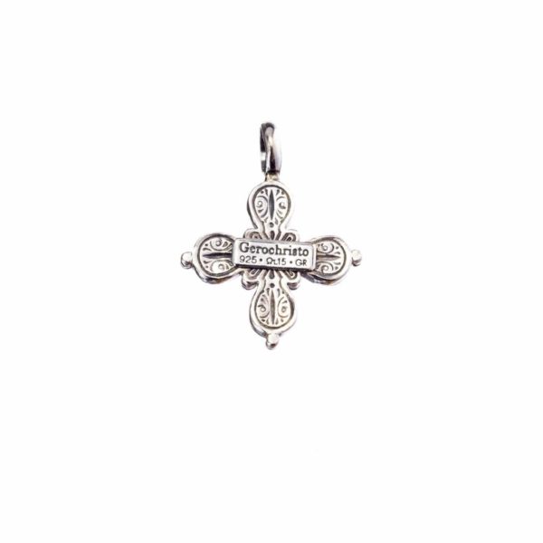 Byzantine Cross Pendant Pearls in Sterling Silver 925 - Image 2